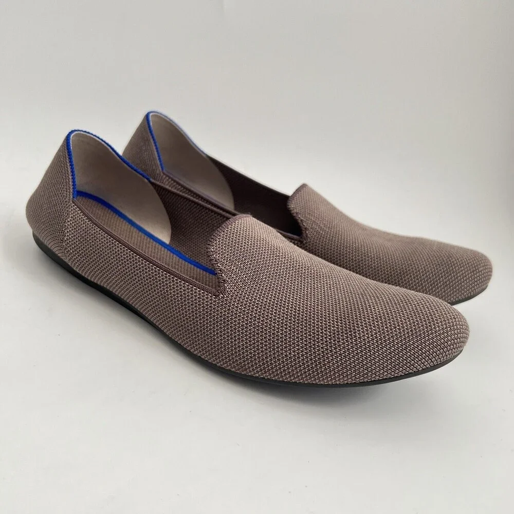Rothy’s Blue Halo Ballet Round Washable Toe Flats Brown 11